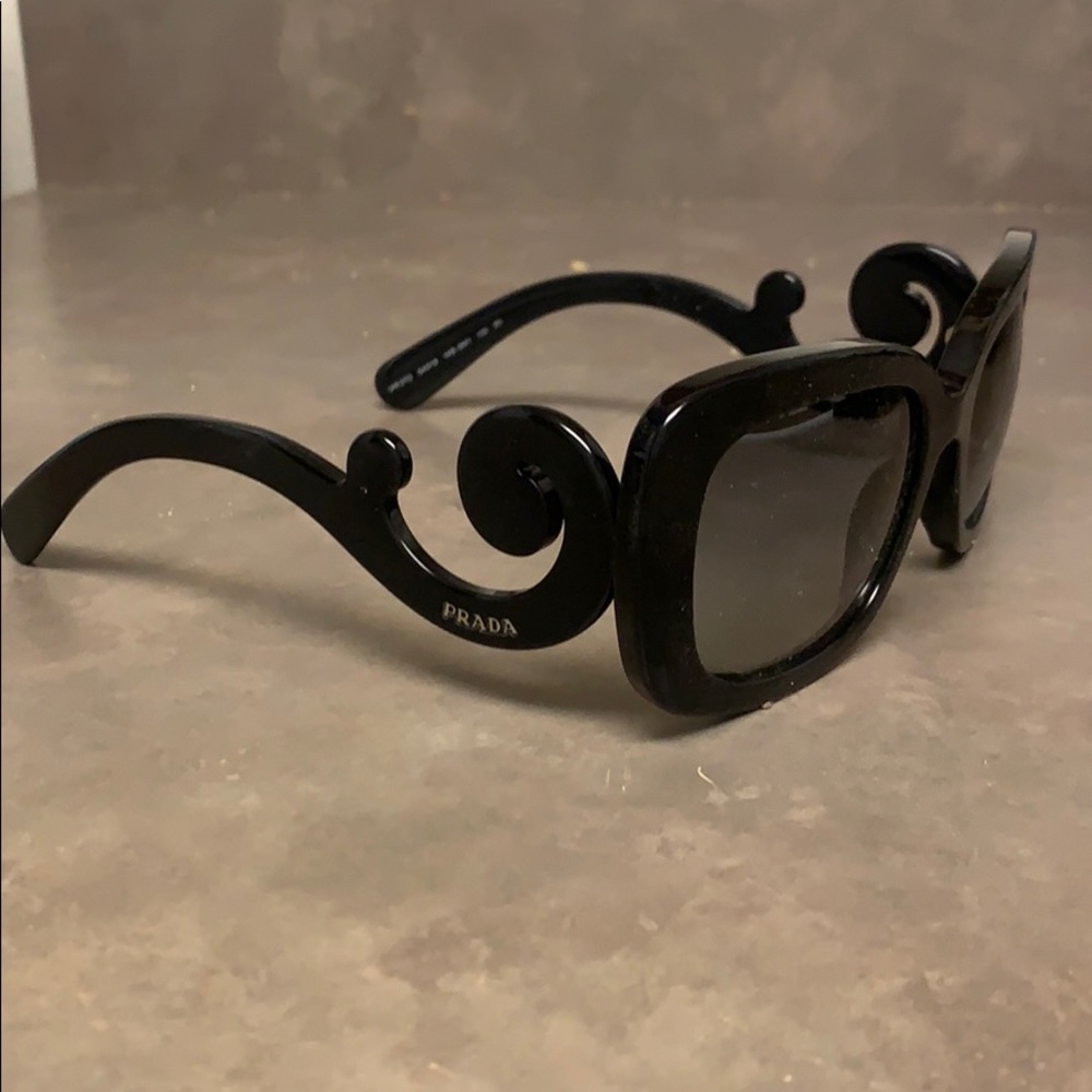 Prada baroque swirl arm sunglasses
